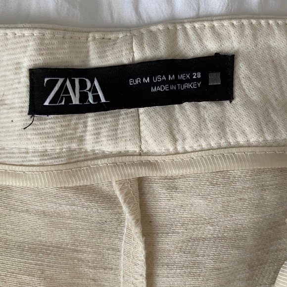Zara linen look straight leg trouser - Picture 3 of 5